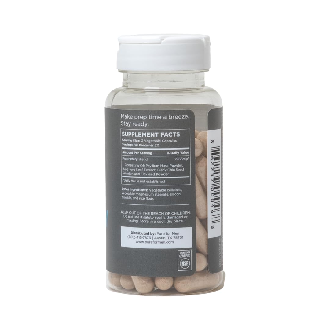 Pure for Men Original Cleanliness Stay Ready Fiber Supplement | Helps Promote Pure for Men Au supplements