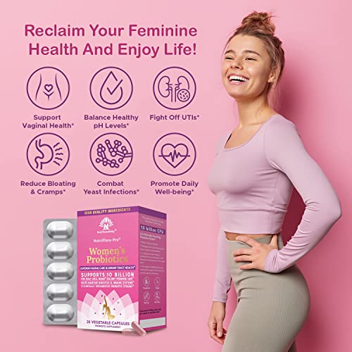 NutriCelebrity NutriFlora-Pro Probiotics for Women - Support Vaginal, Urinary Health (UTI) Nutricelebrity Au supplements