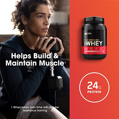 Optimum Nutrition Gold Standard 100% Whey Protein Powder, Delicious Strawberry Optimum Nutrition Au supplements