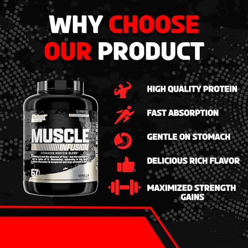 Nutrex Research Whey Protein Powder, Vanilla Muscle Infusion Whey Isolate w/EAA Nutrex Research Au supplements