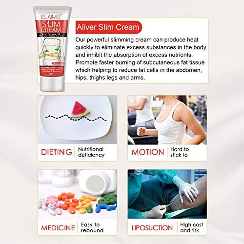 Hot Cream Belly Fat Burner (2 pack), Fat Burning Cream for Stomach, Legs, Abdomen ELAIMEI uk supplements