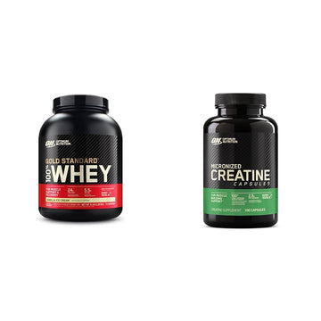 Optimum Nutrition Gold Standard 100% Whey Protein Powder, Vanilla Ice Cream & Microniz Optimum Nutrition Au supplements