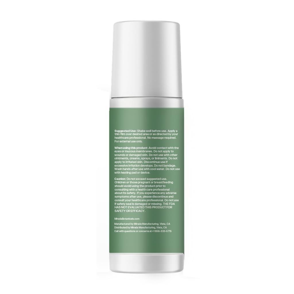Mirada Botanicals Hemp Cooling Relief Roll-On – 2000mg - Menthol & Arnica – Muscle & Joint Support Mirada Botanicals Au supplements