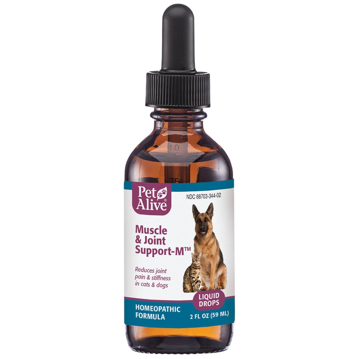 PetAlive Muscle and Joint Support-M - Natural Homeopathic Formula for Joint Pain and Stiffness in Pets - Supports Joint Health and Movement in Dogs and Cats - 59 mL PetAlive Au supplements