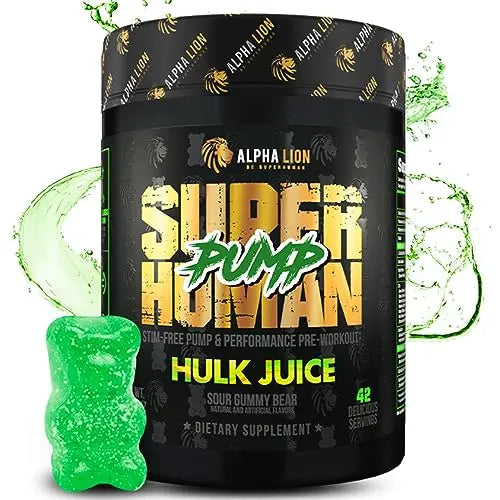ALPHA LION Superhuman Pump Pre Workout Powder, Nootropic Caffeine & Stim Free ALPHA LIONAU supplements