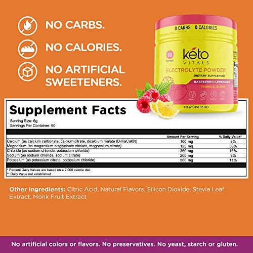 Keto Vitals Electrolytes Powder - Sugar Free Keto Electrolytes Powder with Potassium Keto Vitals Au supplements