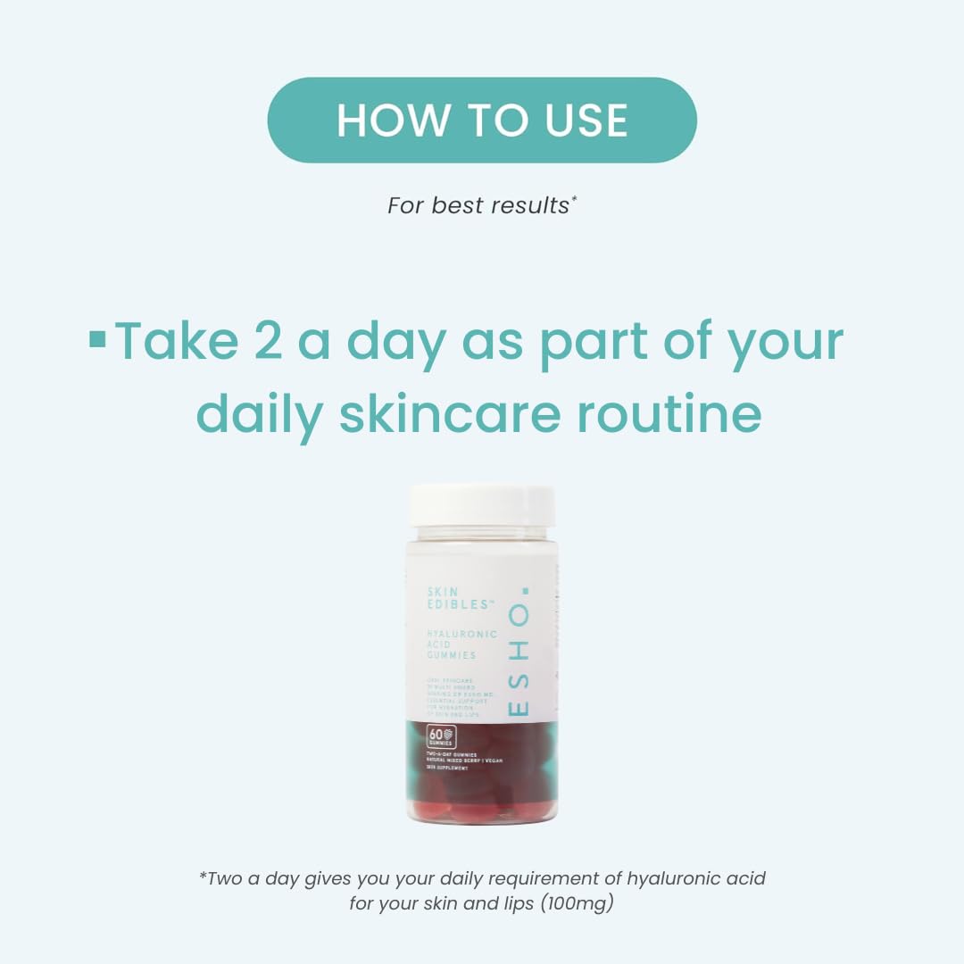 ESHO. Skin Edibles - Hyaluronic Acid-Infused Skin & Lip Care Gummies ESHO Au supplements