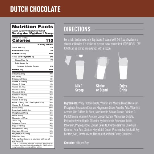 Isopure Protein Powder, Whey Isolate with Vitamin C & Zinc for Immune Support, 25g Protein Isopure Au supplements