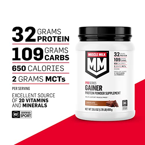 Muscle Milk Gainer Protein Powder, Chocolate, 32g Protein, 5 Pound Muscle Milk Au supplements
