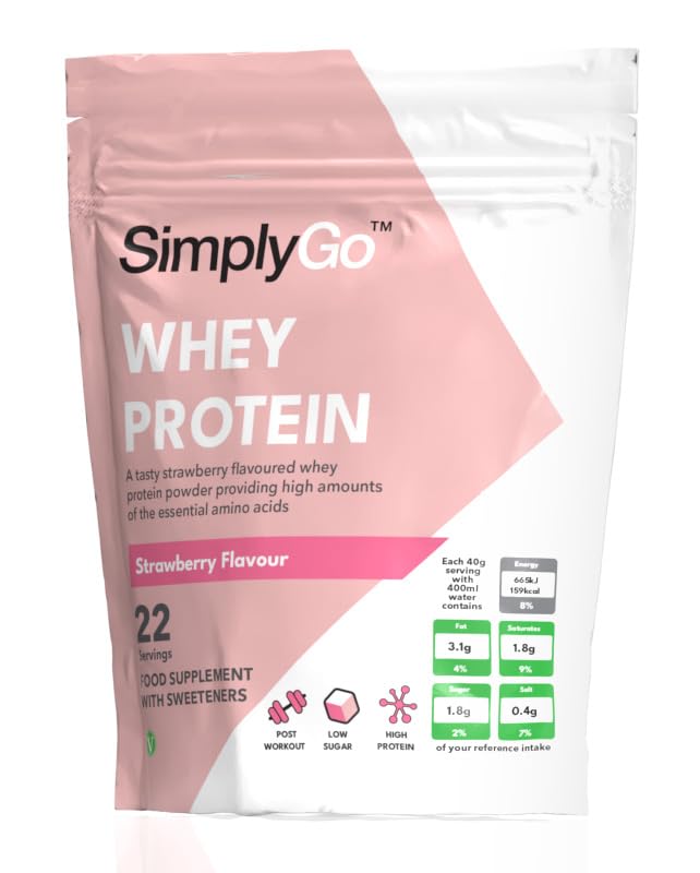 SimplyGo Whey Protein Powder | 900g | Simply Add 30g to Water, Juice or Shakes Simply Supplements Au supplements