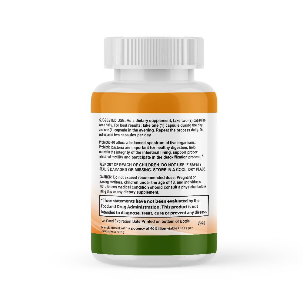 CALMING BLENDS Probiotic, 40 Billion CFU, Bi-Pass Delivery System for Maximum Effectiveness, Shelf Stable, 60 Vegetable Capsules CALMING BLENDS Au supplements