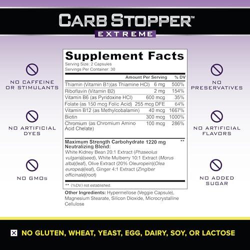 Carb Stopper Extreme: Maximum Strength, Natural Carbohydrate and Starch Neutralizer Carb Stopper Extreme Au supplements