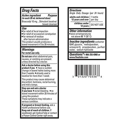 Fleet Laxative Bisacodyl Enema for Adult Constipation, 1.25 Fl Oz Fleet Au supplements