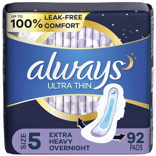 Always Ultra Thin Feminine Pads for Women, Size 5, Extra Heavy, Overnight Absorbency Always Au supplements