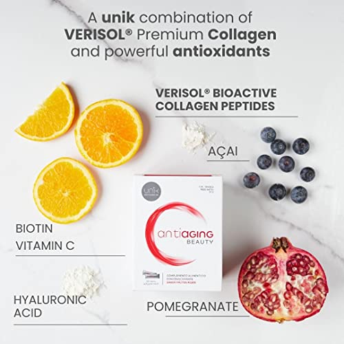Unik Antiaging Beauty | Hydrolysed Collagen VERISOL (5 Clinical Studies) with Hyaluronic Acid UN 1K HEALTH & NUTRITION Au supplements