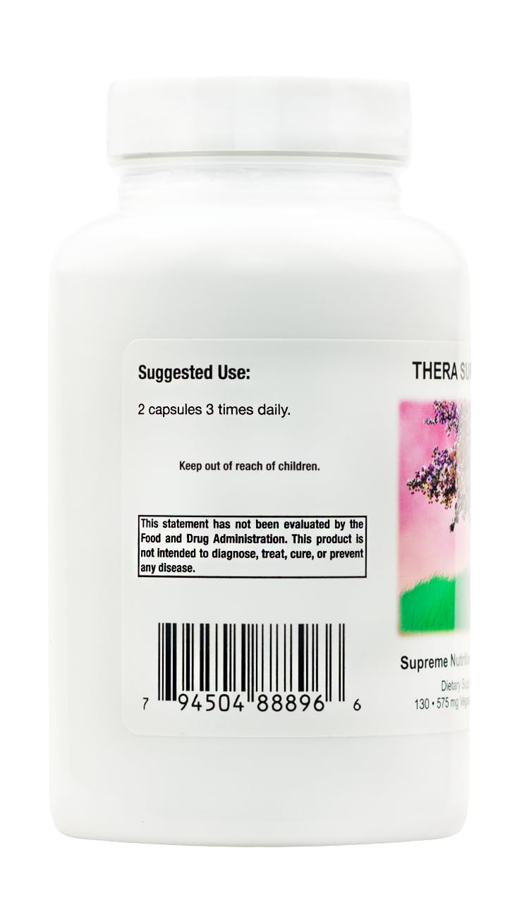 Supreme Nutrition Thera Supreme, 130 Pure Herbal Combination Vegetarian Capsules Supreme Nutrition Products Au supplements
