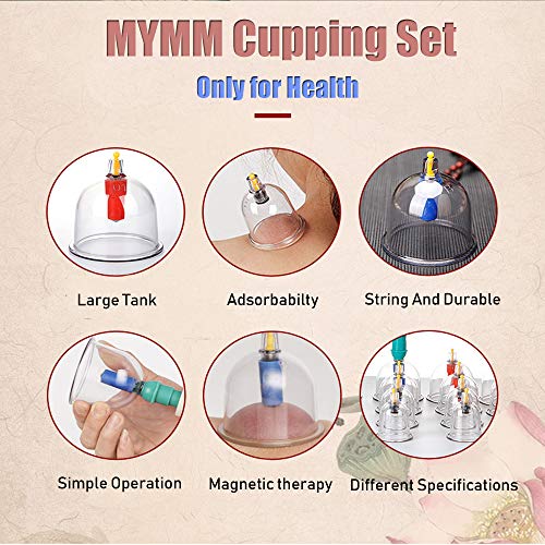 MYMM 12 Cupping Cups Sets Biomagnetic Traditional Professional Chinese Therapy Massage MYMM Au supplements