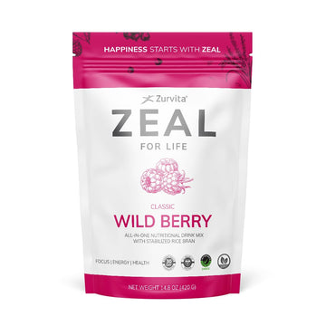 Zurvita - Zeal for Life 30-Day Wellness Bag - Wild Berry (Classic) - Nutritional Supplement for Vitality, Immunity, and Wellness - 420 Grams Zurvita Au supplements