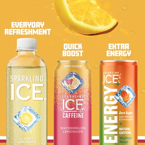 Sparkling Ice, Classic Lemonade Sparkling Water, Zero Sugar Flavored Water Sparkling ICE Au supplements