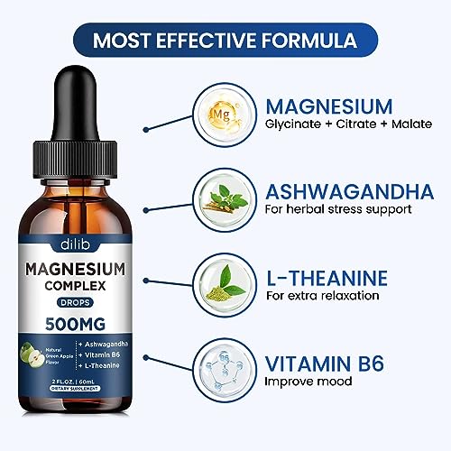 Triple Magnesium Complex Supplement-Magnesium Glycinate, Citrate, Malate Liquid dilib Au supplements