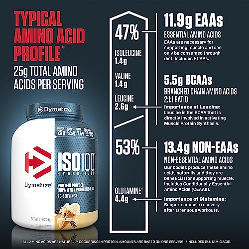 Dymatize ISO 100 Protein Powder with 25g of Hydrolyzed 100% Whey Isolate, Vanilla 5 Dymatize Au supplements