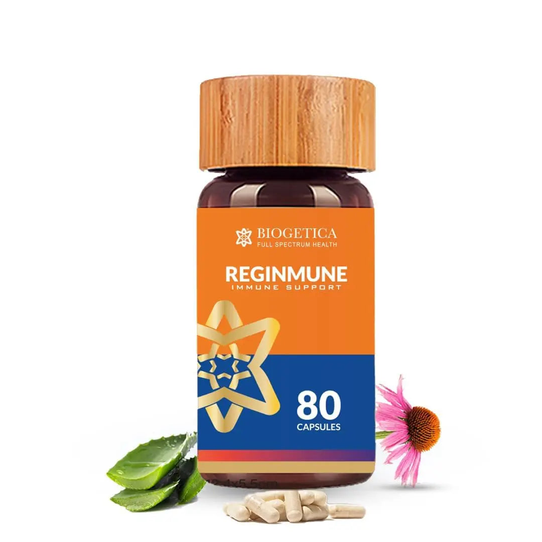 Biogetica Reginmune - Natural Immune Support Care Daily Boost Immune System Booster - 80 Capsules Biogetica Au supplements