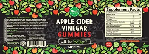 Apple Cider Vinegar Gummies with Mother - Weight Management & Detox - 2X Stronger Maju Superfoods uk supplements