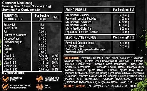 Grenade Defend BCAA Powder, Green Apple, 390 g (7 g BCAA's Per Serving - 30 Servings Grenade Au supplements