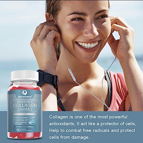 **New**Advanced Collagen Gummies 2000mg - Promote Skin Elasticity, Hair Growth, and Joint Health - Delicious Berry AlphaStateSciences Au supplements