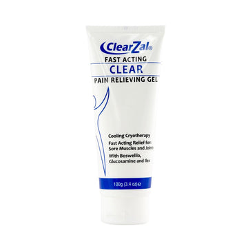 ClearZal Fast Acting Clear Pain Relieving Gel with Cooling Cryotherapy, Boswellia and Glucosamine for Sore Muscles and Joints, Soothing Cooling Gel 3.4 oz Clearzal Au supplements