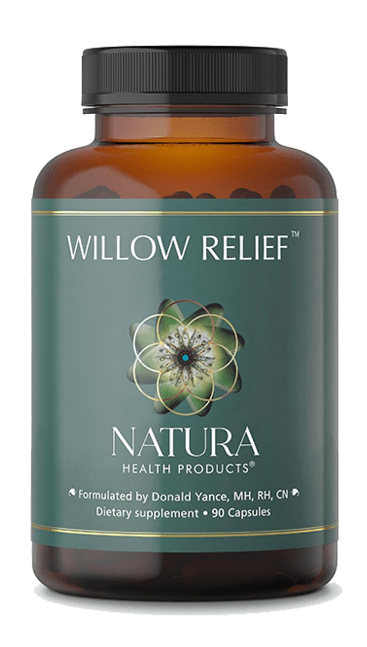 Natura Health Products Willow Relief Supplement - Enhances Muscle Relaxation - Featuring White Willow Bark, Turmeric, Boswellin Super Indian Frankincense, Corydalis Rhizome (90 Capsules) Natura Health Products Au supplements