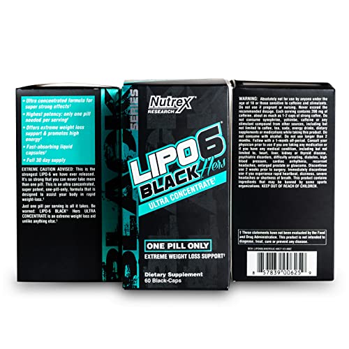 Nutrex Research Lipo-6 Black Hers Ultra Concentrate | Weight Loss Pills for Women | Fat Burner Nutrex Research Au supplements