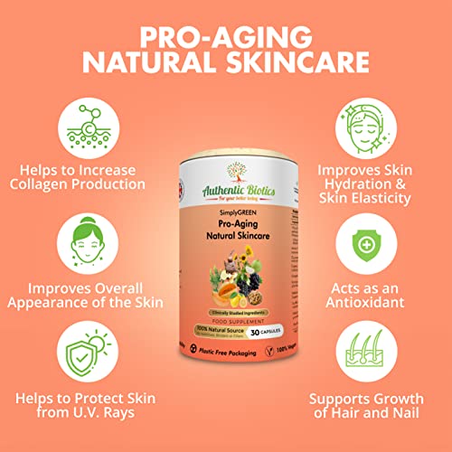 Vegan Collagen Boosting Natural Plant-based Skincare, Vitamins for Healthy Skin with Antioxidants Authentic Biotics Au supplements