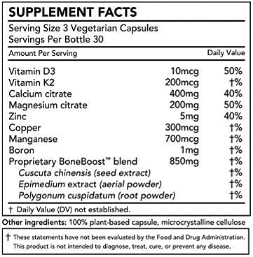 Nature Restore BoneBoost, Natural Bone Health Supplement, 60 Capsules, Manufactured in USA, Non GMO, Gluten Free Nature Restore Au supplements