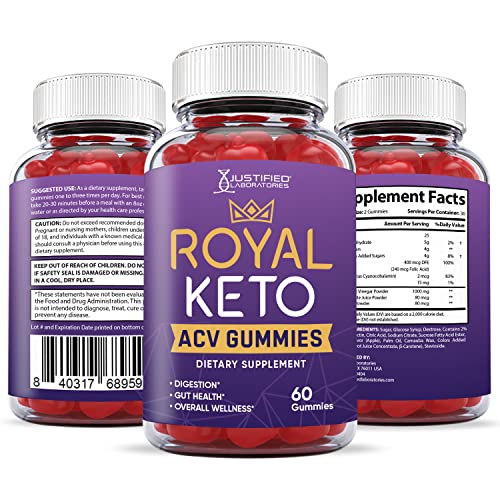 Justified Laboratories Royal Keto ACV Gummies 1000MG with Pomegranate Juice Beet Root Justified Laboratories Au supplements