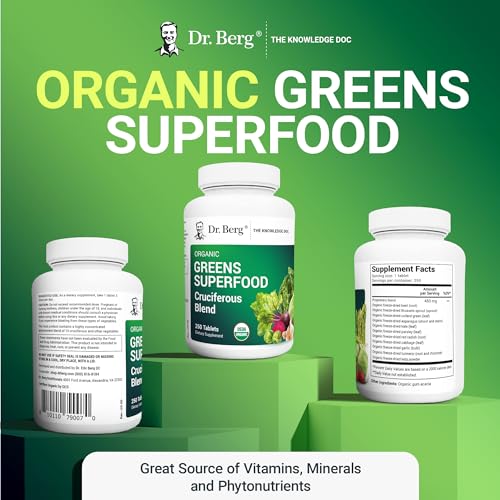 Dr. Berg's Greens Superfood Cruciferous Vegetable Tablets - Vegetable Supplements Dr. Berg Nutritionals Au supplements