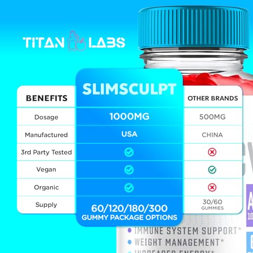 (3 Pack) Slimsculpt Keto ACV Gummies, Slim Sculpt Keto ACV Gummies Advanced Weight Loss 1000MG Titan Labs Au supplements