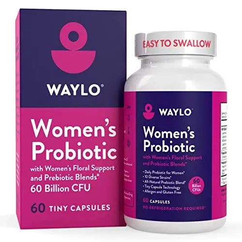 Probiotics for Women | Easy to Swallow Tiny Capsule | with Prebiotics, 60 Billion CFUs WayloAU supplements