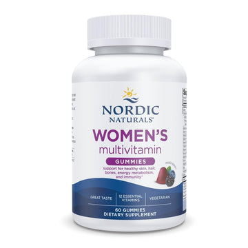 Nordic Naturals Women's Multivitamin Gummies, Mixed Berry - 60 Gummies - Support for Healthy Skin, Hair, Bones, Energy & Immunity - Non-GMO, Vegetarian - 30 Servings Nordic Naturals Au supplements