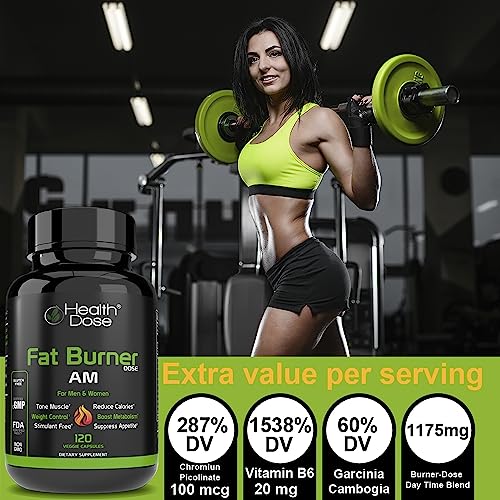 Health Dose Fat Burner AM. Weight Control & Metabolism Boost. For Active Lifestyles. Health Dose Au supplements