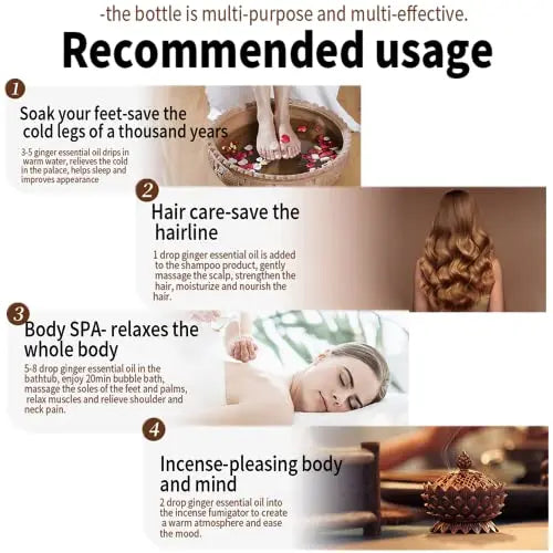 (2pc 60ml) Belly Drainage Ginger Oil, Slimming Tummy Ginger Oil, Ginger Oil Drainage Massage YG LianKaiAU supplements
