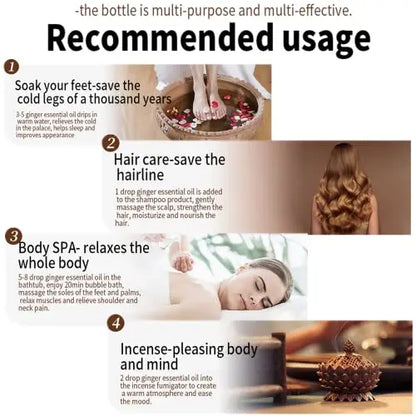 (2pc 60ml) Belly Drainage Ginger Oil, Slimming Tummy Ginger Oil, Ginger Oil Drainage Massage YG LianKaiAU supplements