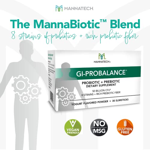 Mannatech Prebiotics and Probiotics, 30 Slimsticks, Yogurt Flavor, GI-ProBalance w/MannaBiotic Blend Mannatech Au supplements