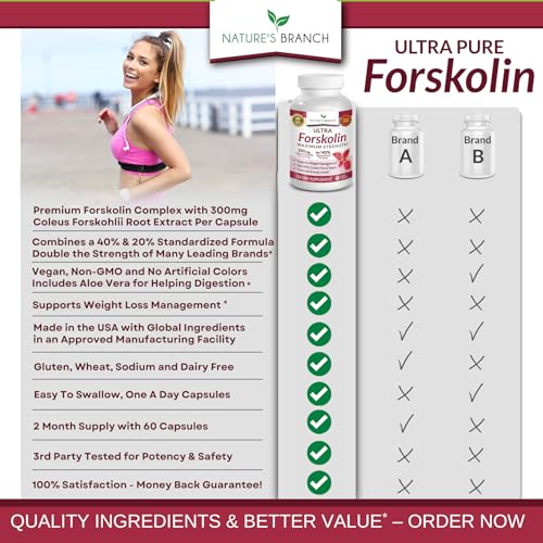 Premium 100% Ultra Pure Forskolin for Weight Loss Max Strength w/ 40% Standardized Nature's Branch Au supplements