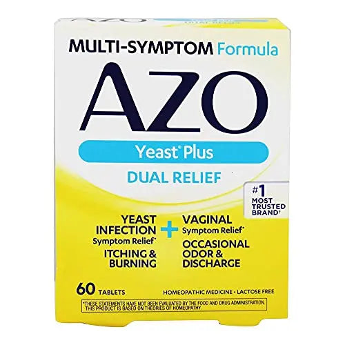 AZO Yeast Plus Tablets 60 ea (Pack of 6) - Packaging May Vary AZO uk supplements