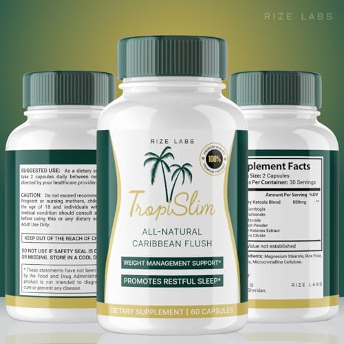 rize labs (5 Pack Tropislim Weight Loss Supplement, Tropislim Capsules for Total Body rize labs Au supplements