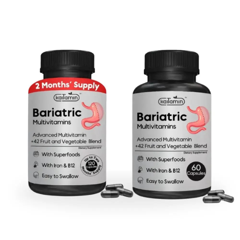 Bariatric Multivitamin with Iron - Easy-to-Swallow Capsule for Post Bariatric Surgery - Post Sleeve and Post Bypass Kaitamin AU supplements