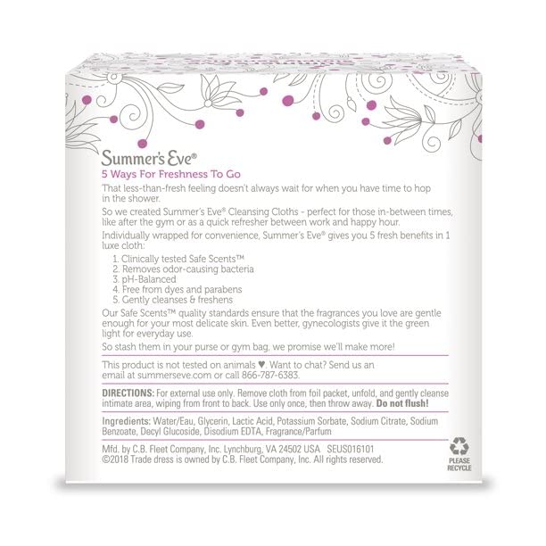 Summer's Eve Cleansing Cloth Simply Sensitive, 3 Count Summer's Eve Au supplements