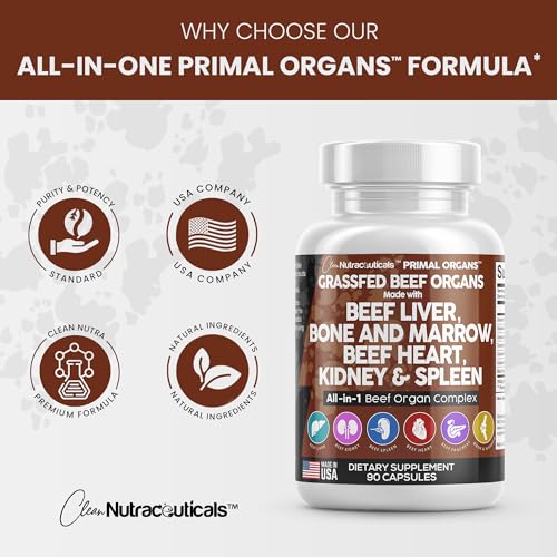 Grass Fed Beef Liver Capsules 3000mg - Premium Quality Beef Organs Clean Nutraceuticals Au supplements