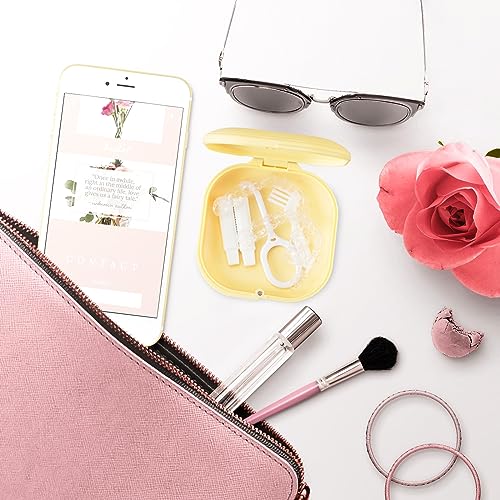 Retainer Case with Mirror and Vent Holes, Cute Retainer Holder Case Compatible with Invisalign Heigoeost Au supplements